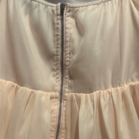 Elegant Peach baby doll  mini dress - Picture 10 of 13